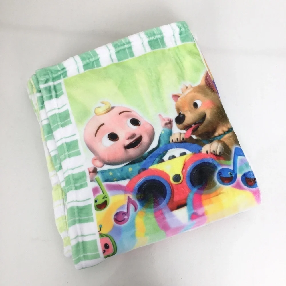 CoComelon Plush Fleece Throw Blanket Happy Birthday Graphic
